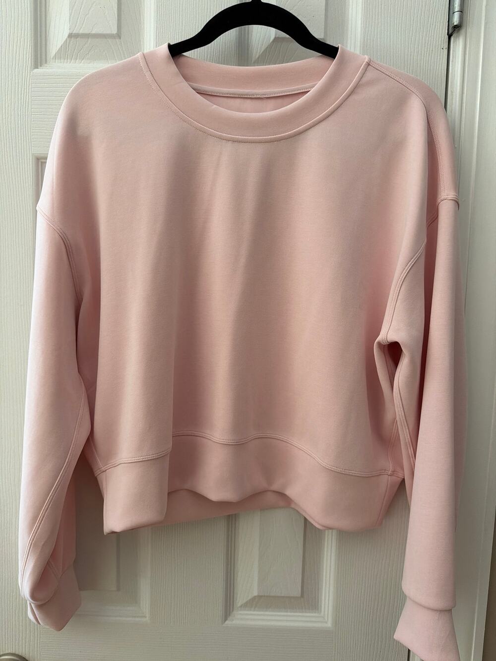 Lululemon Softstreme Perfectly Oversized Cropped Crew Sweatshirt Pink Size 6